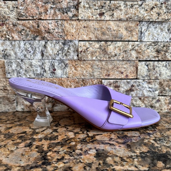 TOD'S Clear Heel Purple Slides - Picture 6 of 12
